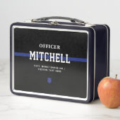 Persoonlijke politieagent in blauwe lijn (In situ)