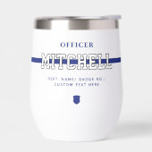 Persoonlijke politieagent in blauwe lijn (Links)