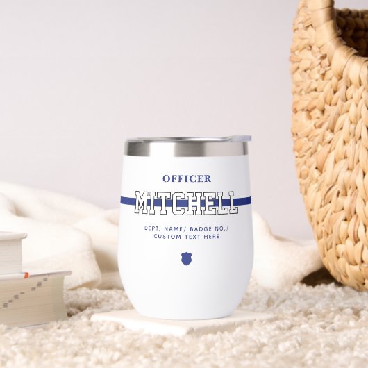 Persoonlijke politieagent in blauwe lijn (Woonkamer)