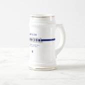 Persoonlijke politieagent in blauwe lijn bierpul (Voorkant rechts)