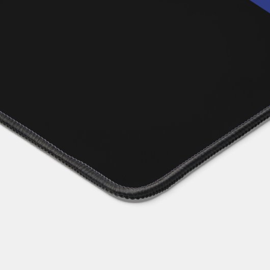 Persoonlijke politieagent in blauwe lijn bureaumat (Hoek)