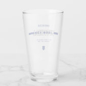 Persoonlijke politieagent in blauwe lijn glas (Achterkant)