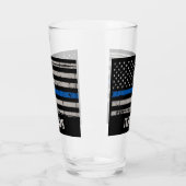 Persoonlijke politieagent in blauwe lijn glas (Links)