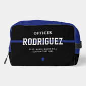 Persoonlijke politieagent in blauwe lijn toilettasje (Achterkant)