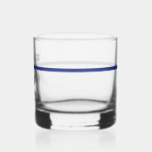 Persoonlijke politieagent in blauwe lijn whisky glas (Links)