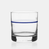 Persoonlijke politieagent in blauwe lijn whisky glas (Rechts)