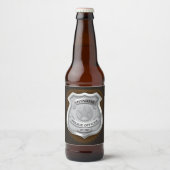 Persoonlijke politieagent sheriff koperen naam bad bier etiket (Voorkant)