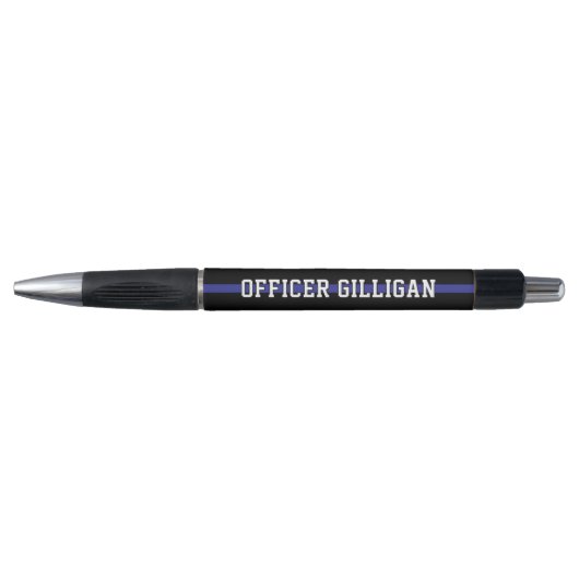 Persoonlijke politieagent Thin Blue Line Pen (Voorkant)