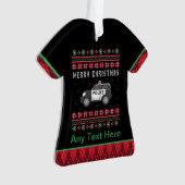 Persoonlijke politieauto met lelijke kerst ornament (voorkant)