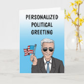 Persoonlijke Politieke Groet Kaart (Gele Bloem)