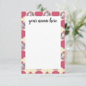 Persoonlijke Pomegranaat Notecards Bedankkaart (Staand voorkant)