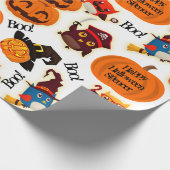 Persoonlijke pomkins Halloween Cadeaupapier (Hoek)