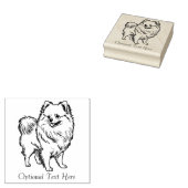 Persoonlijke pommerische hond rubberstempel (Gestempeld)