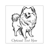 Persoonlijke pommerische hond rubberstempel (Afrduk)