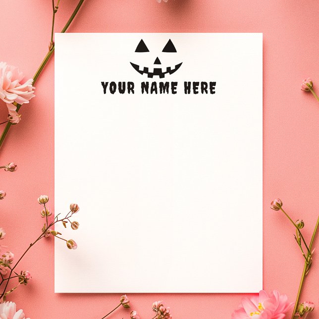 Persoonlijke Pompoen Halloween Je Naam Briefhoofd (Creator heeft geüpload)