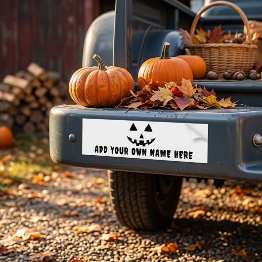 Persoonlijke Pompoen Halloween Je Naam Bumpersticker