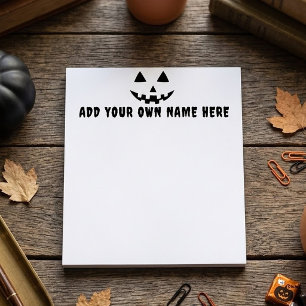 Persoonlijke Pompoen Halloween Je Naam Notitieblok