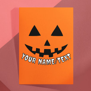 Persoonlijke Pompoen Halloween Je Naam of TEKST Briefkaart