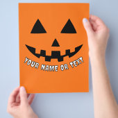 Persoonlijke Pompoen Halloween Naam & AANGEPASTE T Flyer (Hand)