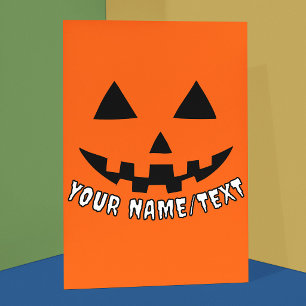 Persoonlijke Pompoen Halloween Uw Naam of TEKST Kaart