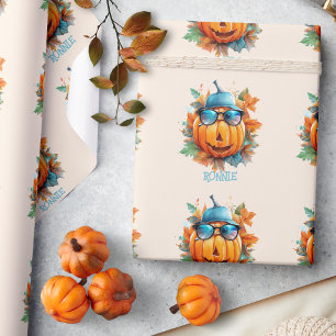 Persoonlijke Pompoen Herfst Halloween Cadeau Cadeaupapier