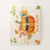 Persoonlijke Pompoen Kinderen Herfst Legpuzzel (Verticaal)