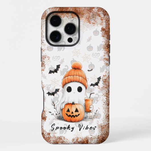 Persoonlijke Pompoen Specerijen Spookachtige Sfeer iPhone Hoesje (Achterkant)