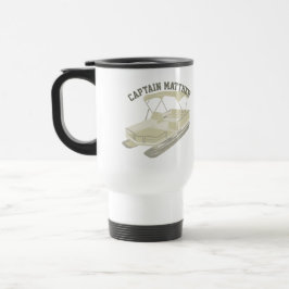 Persoonlijke pontoon boat Travel Mug in Tan Reisbeker