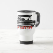 Persoonlijke pontoon Boat Travel Mug in zwart Reisbeker (Voorkant rechts)