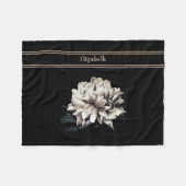 Persoonlijke pony Print Black Small Size Fleece Deken (Voorkant (Horizontaal))