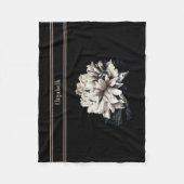 Persoonlijke pony Print Black Small Size Fleece Deken (Voorkant)