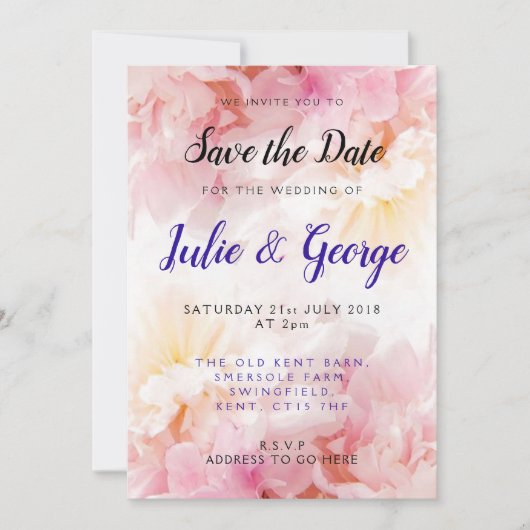 Persoonlijke pony Wedding Save the Date Kaart (Voorkant)