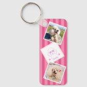 Persoonlijke Poodle-foto-sleutelhanger met naam Sleutelhanger (Voorkant)