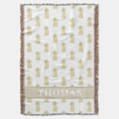 Persoonlijke Poodle (Goudkleurige Bleekbruine) Deken (Voorkant Verticaal)