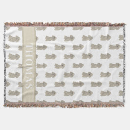 Persoonlijke Poodle (Grijs Zilver)  Deken