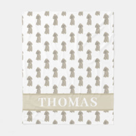 Persoonlijke Poodle (Grijs Zilver)  Fleece Deken