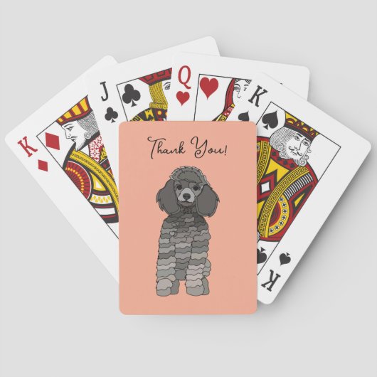 Persoonlijke Poodle Hond Huisdier Pokerkaarten (Achterkant)