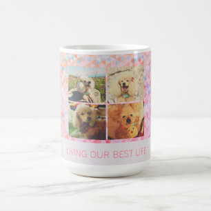 Persoonlijke Poodle-hond Moeder Multi-Foto Raster Koffiemok