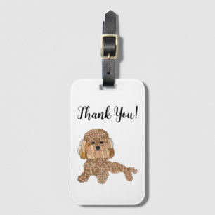 Persoonlijke Poodle Hond Reizen Bagagelabel