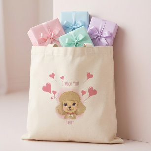 Persoonlijke Poodle-Tas met Hondennaam als Cadeau Tote Bag