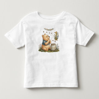 Persoonlijke Pooh Aquarel Eerste Verjaardag Baby T Kinder Shirts