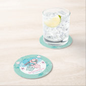 Persoonlijke pool ronde kartonnen onderzetter (Insitu)