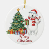 Persoonlijke Poolbeer Kerstmis Ornament (Voorkant)
