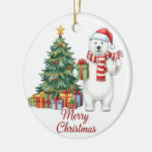 Persoonlijke Poolbeer Kerstmis Ornament (Links)