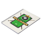 Persoonlijke Poolhal NAME 8 Bal Kroon Biljart Notitieboek (Linkerzijde)