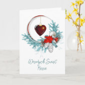 Persoonlijke Poolse kerstkaart Kaart (Gele Bloem)