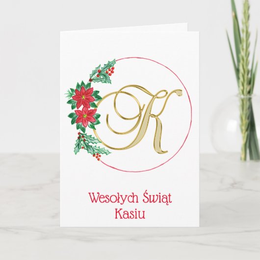 Persoonlijke Poolse kerstkaart Kaart (Voorkant)
