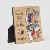 Persoonlijke Pootafdrukken Huisdier Herdenkingsfot Fotoplaat (Voorkant)