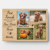 Persoonlijke Pootafdrukken Huisdier Hond Herdenkin Fotoplaat (voorkant)