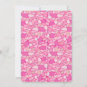 Persoonlijke pop roze bruids douche sjabloon kaart (Achterkant)